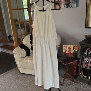 London Times Cream Halter Maxi Dress  ⭐️  NEW     ⭐️    SIZE 14W